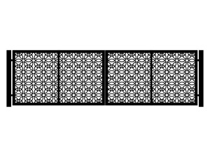Brama dwuskrzydłowa Gianna 400×120 cm - biały matowy