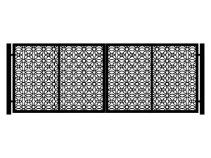 Brama dwuskrzydłowa Gianna 400×150 cm - biały matowy