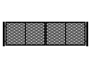 Brama dwuskrzydłowa Giulia 400×120 cm - biały matowy