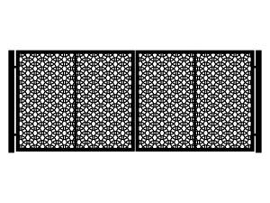 Brama dwuskrzydłowa Giulia 400×170 cm - biały matowy