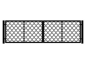 Brama dwuskrzydłowa Bianca 400×120 cm - biały matowy