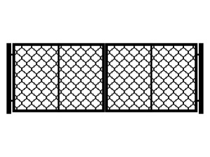 Brama dwuskrzydłowa Bianca 400×150 cm - biały matowy