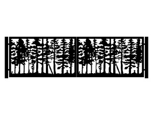 Brama dwuskrzydłowa Veronica 400×120 cm - biały matowy