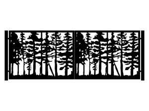 Brama dwuskrzydłowa Veronica 400×170 cm - biały matowy