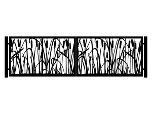 Brama dwuskrzydłowa Diana 400×120 cm - biały matowy