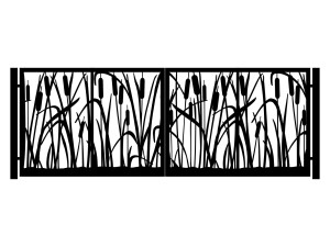 Brama dwuskrzydłowa Diana 400×150 cm - biały matowy