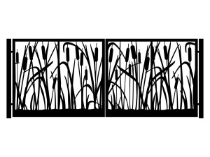 Brama dwuskrzydłowa Diana 400×170 cm - biały matowy