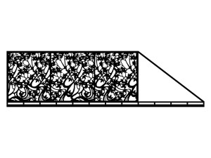 Brama przesuwna Camilla 600×170 cm - biały matowy