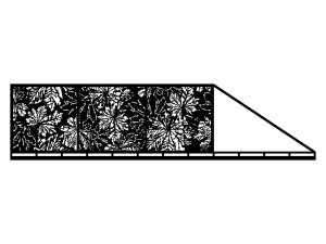 Brama przesuwna Viviana 600×150 cm - biały matowy