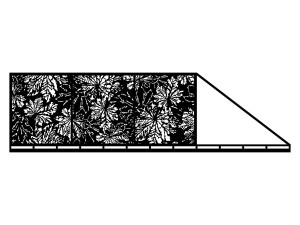 Brama przesuwna Viviana 600×170 cm - biały matowy
