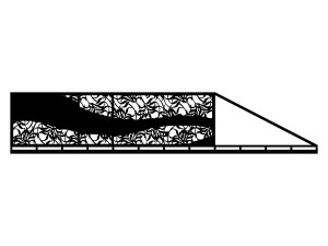 Brama przesuwna Luna 400×120 cm - antracytowy