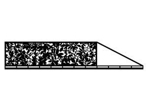 Brama przesuwna Aurora 400×120 cm - biały matowy