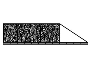 Brama przesuwna Margarita 600×150 cm - biały matowy