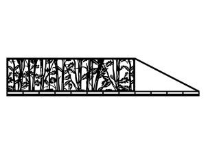 Brama przesuwna Serena 400×120 cm - brązowy