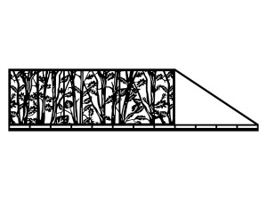 Brama przesuwna Serena 600×150 cm - biały matowy