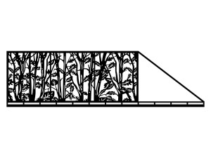 Brama przesuwna Serena 600×170 cm - biały matowy