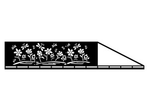 Brama przesuwna Terina 400×120 cm - biały matowy