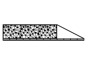 Brama przesuwna Noemi 400×120 cm - biały matowy