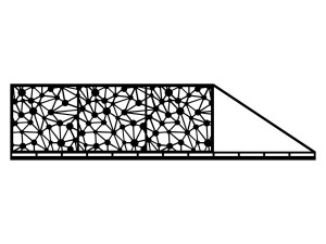 Brama przesuwna Noemi 600×150 cm - biały matowy