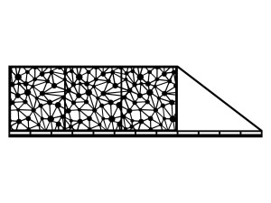 Brama przesuwna Noemi 600×170 cm - czarny mat