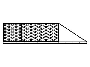 Brama przesuwna Nina 600×150 cm - biały matowy