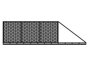 Brama przesuwna Etta 600×170 cm - brązowy