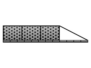 Brama przesuwna Perla 400×120 cm - biały matowy