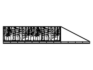 Brama przesuwna Veronica 400×120 cm - biały matowy