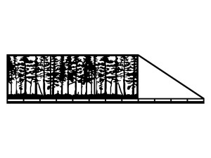 Brama przesuwna Veronica 600×150 cm - biały matowy