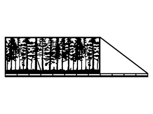 Brama przesuwna Veronica 600×170 cm - biały matowy