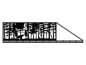 Brama przesuwna Olivia 600×150 cm - biały matowy