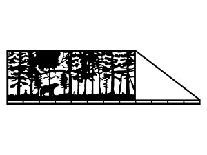 Brama przesuwna Olivia 600×170 cm - biały matowy
