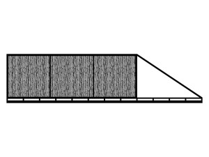 Brama przesuwna Maura 600×150 cm - biały matowy