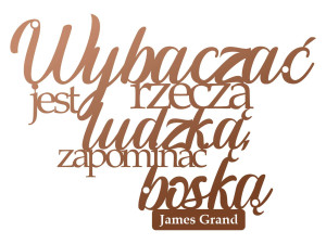 Napis cytat na ścianę Wybaczać DES068 40 cm - miedziany