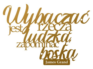 Napis cytat na ścianę Wybaczać DES068 40 cm - złoty