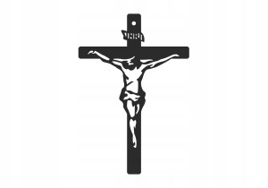 Krzyż metalowy na ścianę KNS002 20 cm - złoty