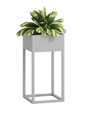 Kwietnik metalowy Loft industrialny m - srebrny