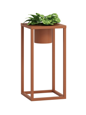 Kwietnik metalowy TUBE loft M 30x30x60cm - miedziany