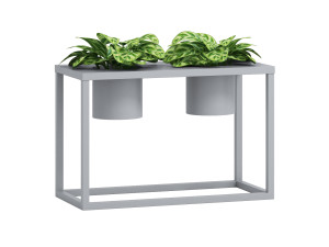 Kwietnik metalowy TUBE loft S 30x60x40cm - srebrny