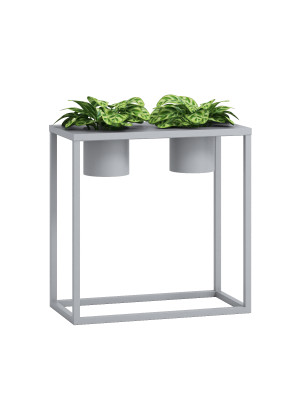 Kwietnik metalowy TUBE loft M 30x60x60cm - srebrny