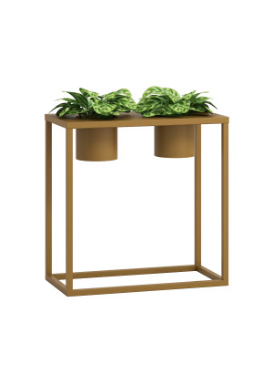 Kwietnik metalowy TUBE loft M 30x60x60cm - złoty
