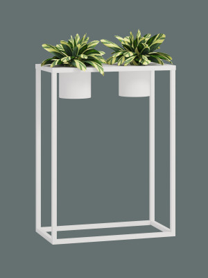 Kwietnik metalowy TUBE loft L 30x60x80cm - biały matowy