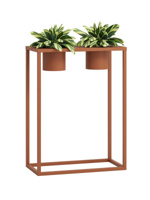 Kwietnik metalowy TUBE loft L 30x60x80cm - miedziany