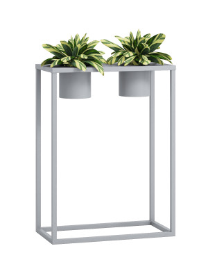 Kwietnik metalowy TUBE loft L 30x60x80cm - srebrny