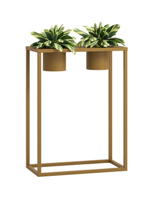 Kwietnik metalowy TUBE loft L 30x60x80cm - złoty