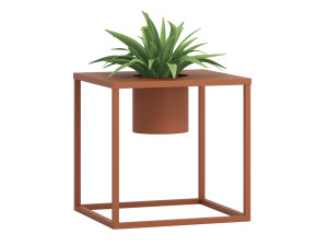 Kwietnik metalowy TUBE BIG loft 50x50x50cm - miedziany