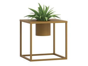 Kwietnik metalowy TUBE BIG loft 50x50x50cm - złoty