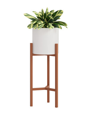 Kwietnik metalowy loft Tripod M - miedziany