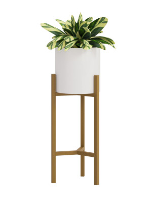 Kwietnik metalowy loft Tripod M - złoty