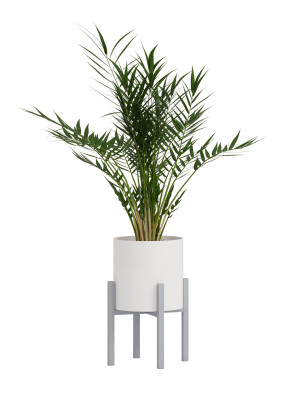 Kwietnik metalowy loft X S - srebrny